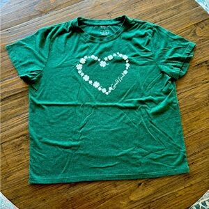 Women’s green shein good luck t shirt XL